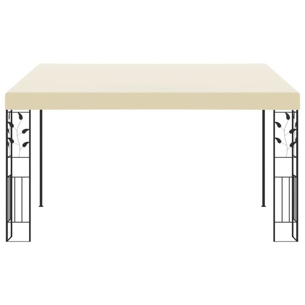 vidaXL 壁面取付型 ガゼボ 4x3x2.5m クリーム