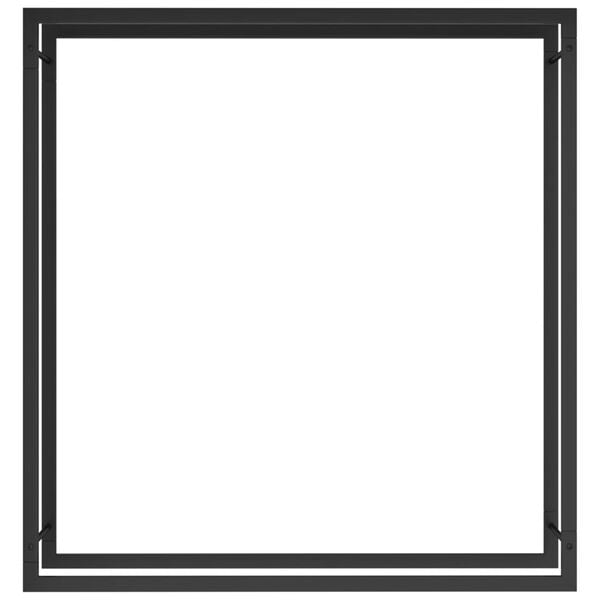 vidaXL 薪ラック マットブラック 110x28x116cm スチール製