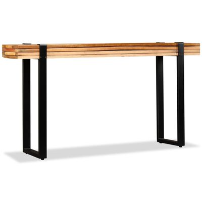vidaXL コンソールテーブル 無垢の再生木材 長さ調整可能