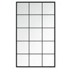vidaXL ウォールミラー ブラック 100x60 cm 金属製