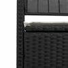 vidaXL ガーデン収納ベンチ クッション付き ブラック ポリラタン