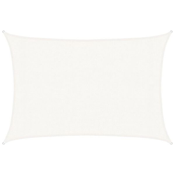 vidaXL サンシェードセイル 160g/m² ホワイト 3x5m 高密度ポリエチレン