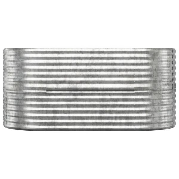 vidaXL ガーデンプランター 亜鉛メッキスチール 152x80x68 cm シルバー