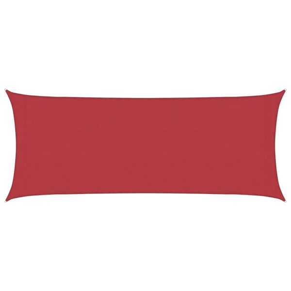vidaXL サンシェードセイル 160g/m&sup2; レッド 2x4.5m 高密度ポリエチレン