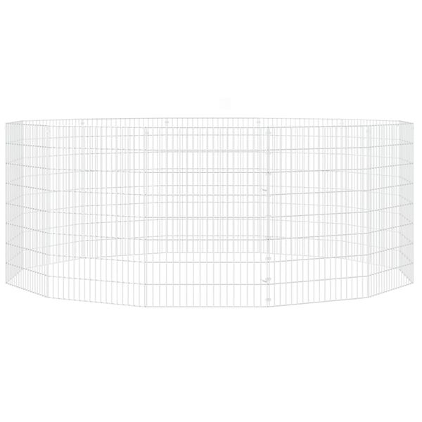 vidaXL 放し飼い動物用囲い 12パネル 54x80 cm 亜鉛メッキ鉄板