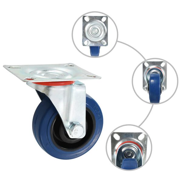 vidaXL 回転キャスター 4点 75mm