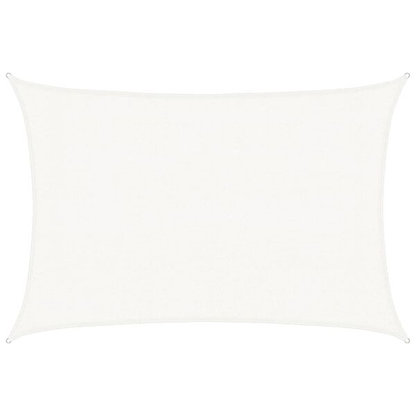 vidaXL サンシェードセイル 160g/m² ホワイト 3x4.5m 高密度ポリエチレン