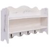vidaXL 壁掛けコートラック ホワイト 50x10x30cm 木製
