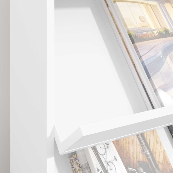 vidaXL マガジンラック 棚で ストレージ付き ホワイト 70 x 41 x 156 cm エンジニアリングウッド