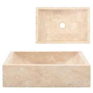 vidaXL 洗面器 45x30x12 cm 大理石 ハイグロスクリーム