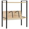 vidaXL 2段 ブックシェルフ オーク 52x28x59cm エンジニアリングウッド