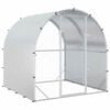 vidaXL 鶏小屋 シルバー 200 x 200 x 200 cm 亜鉛メッキ鋼板