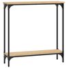 vidaXL コンソールテーブル ソノマオーク 75x22.5x75 cm エンジニアードウッド