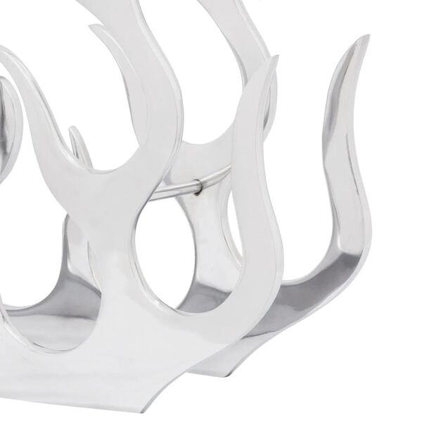 vidaXL ワインスタンド ボトル11本 シルバー アルミ製