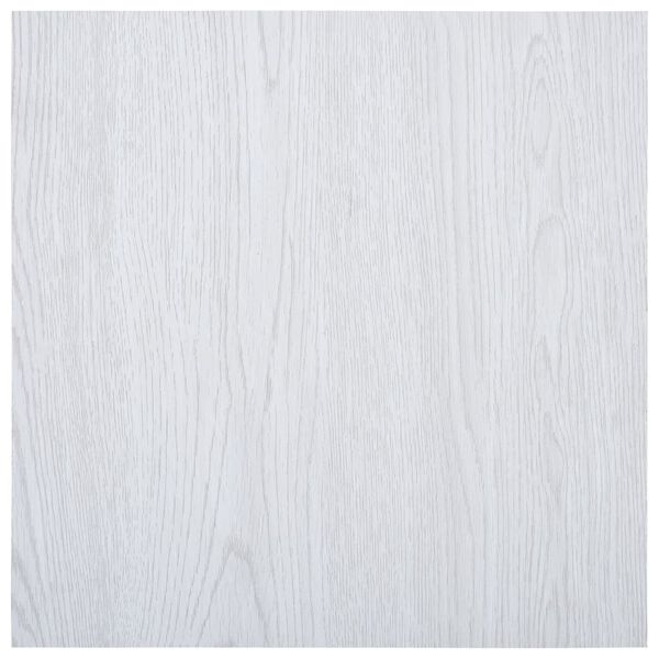 vidaXL 接着式 フローリング プランクシート 5.11m² PVC ホワイト