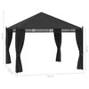 vidaXL ガゼボ カーテン付き 3.5x3.5x3.1m アントラシート