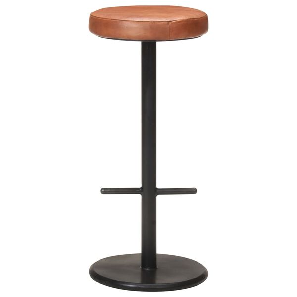 vidaXL 321875 vidaXL Bar Stools 2 pcs Brown Real Leather