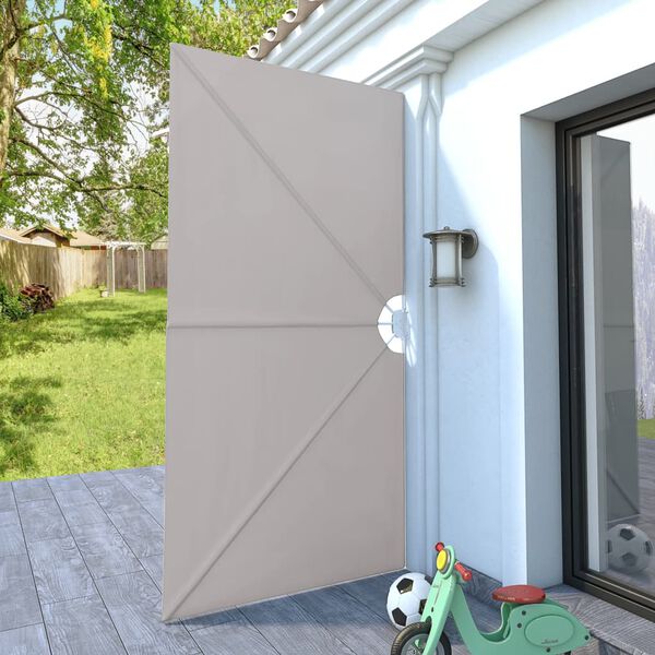 vidaXL 折りたたみ式 テラス用 サイドオーニング クリーム 300x150cm