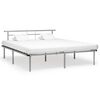 vidaXL ベッドフレーム グレー 金属製 200x200cm