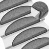 vidaXL | 階段マット | その他 10 pcs ダークグレー 56 x 17 x 3 cm 針圧縮ファブリック - 100% ポリプロピレン