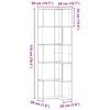 vidaXL コーナーブックケース 5段 ホワイト 50x50x179 cm エンジニアードウッド