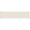 vidaXL パティオ用 引き込み式サイドオーニング 600x160cm クリーム