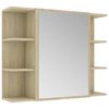 vidaXL バスルーム ミラーキャビネット ソノマオーク 80x20.5x64cm エンジニアリングウッド
