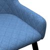 vidaXL ダイニングチェア 2点セット ブルー 布張り