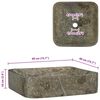 vidaXL 洗面器 40x40x10cm 大理石 グレー