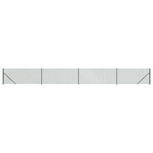 vidaXL 金網フェンス フランジ付き グリーン 1x10 m