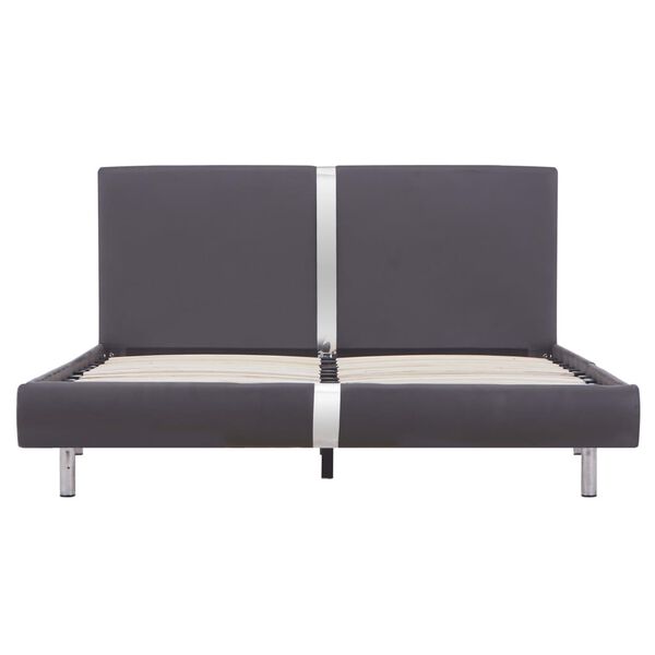 vidaXL ベッドフレーム グレー 合成皮革 140x200cm