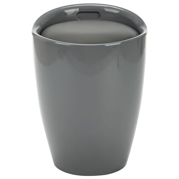 vidaXL 収納スツール グレー 合成皮革製