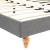 vidaXL ベッドフレーム ライトグレー 布製 135x190cm