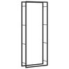 vidaXL 薪ラック マットブラック 80x28x222 cm スチール