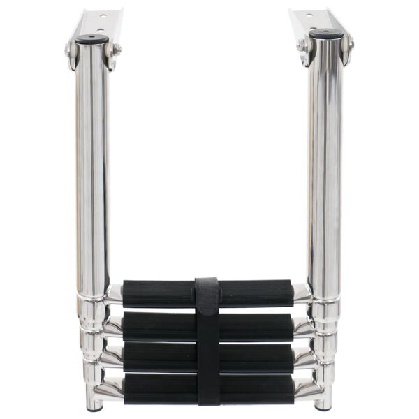 vidaXL 折りたたみ乗船はしご 4段 ステンレススチール製