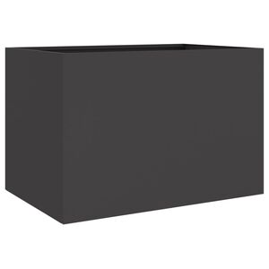 vidaXL プランター ブラック 62x47x46cm スチール