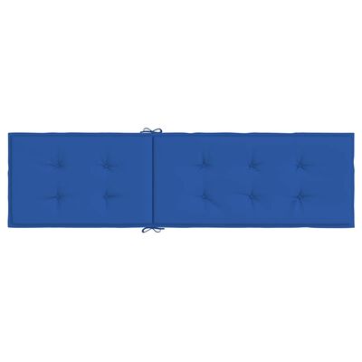 vidaXL デッキチェアクッション ロイヤルブルー (75+105)x50x3cm