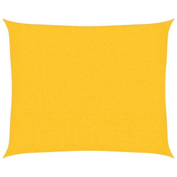 vidaXL サンシェードセイル 160g/m&sup2; イエロー 2,5x3m 高密度ポリエチレン