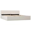 vidaXL 油圧式収納ベッドフレーム ホワイト 合成皮革製 180x200cm