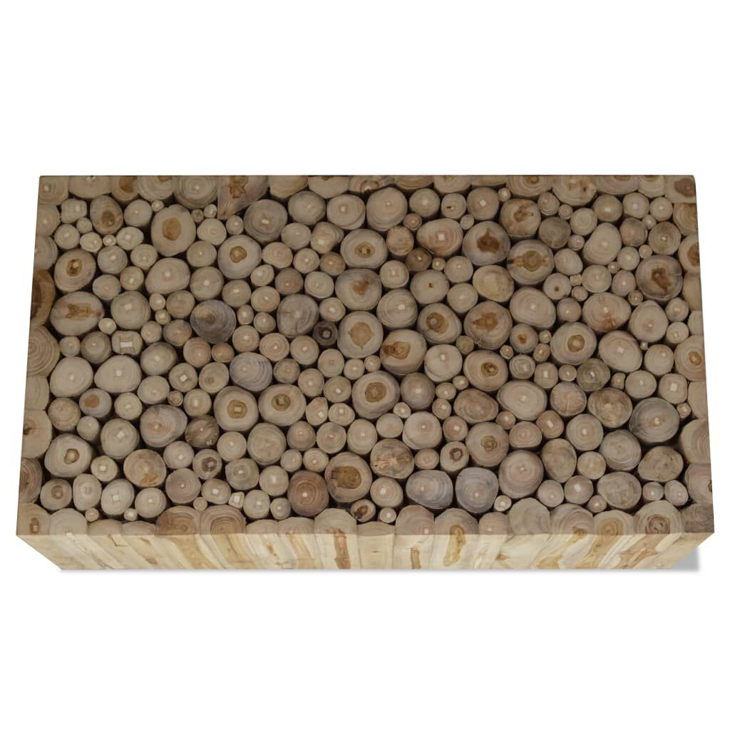 vidaXL コーヒーテーブル 天然　50x90x30mm vidaXL コーヒーテーブル 天然チーク材 90x50x30cm | vidaXL.jp