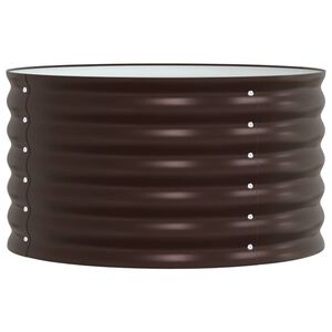 vidaXL ガーデンレイズドベッド ブラウン 80 x 80 x 44 cm スチール