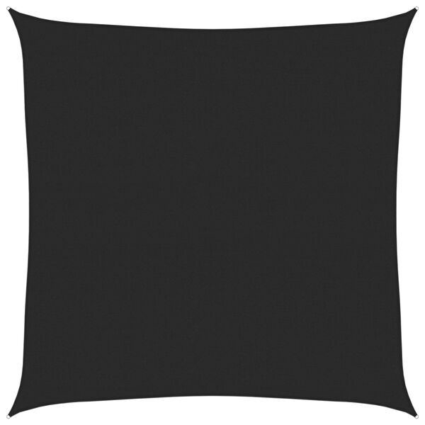 vidaXL サンシェードセイル 160g/m&sup2; ブラック 6x6m 高密度ポリエチレン