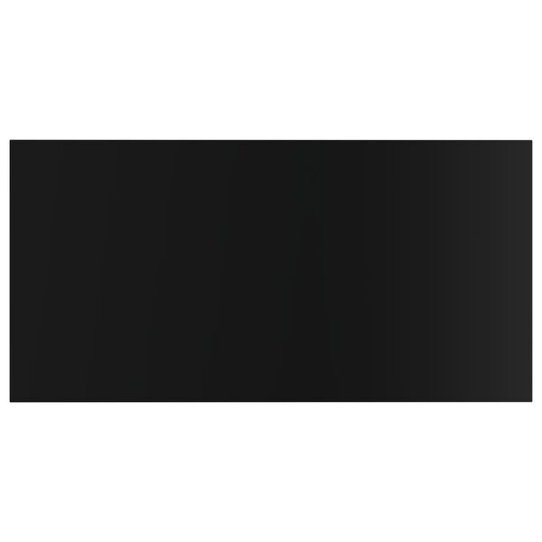 vidaXL 本棚ボード 4点 ハイグロスブラック 80x40x1.5cm パーティクルボード