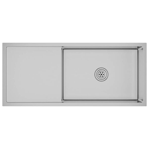 vidaXL 手作り キッチンシンク ステンレススチール製