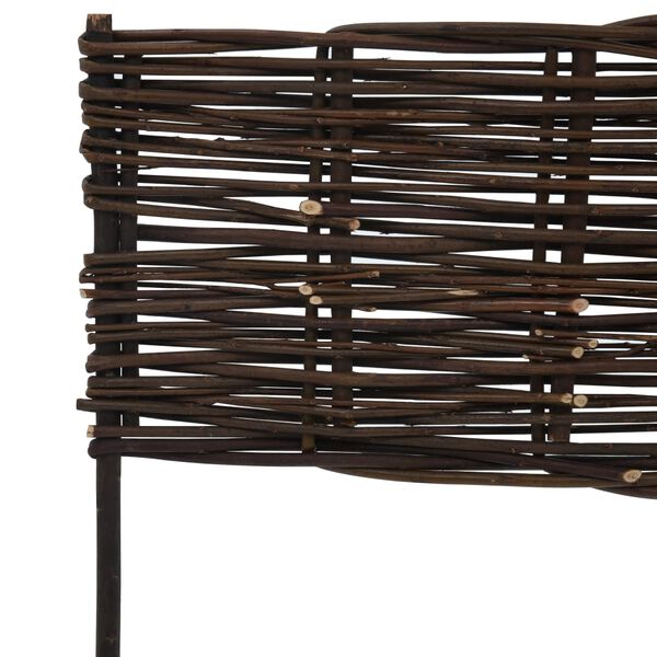 vidaXL 庭園境界フェンス 5面 120x35cm ウィロー