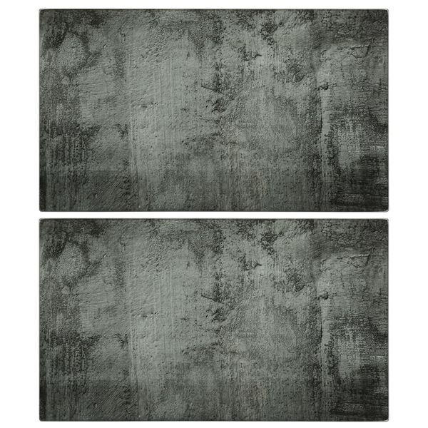 vidaXL まな板 2点 コンクリート柄 強化ガラス