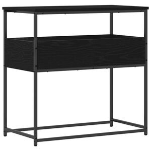 vidaXL コンソール テーブル ブラックオーク 75 x 40 x 75 cm エンジニアードウッド