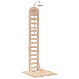 vidaXL アウトドアシャワー 223 cm パイン無垢材とステンレススチール ナチュラル