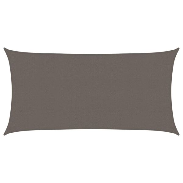 vidaXL サンシェードセイル 160g/m&sup2; アントラシート 2.5x5m 高密度ポリエチレン