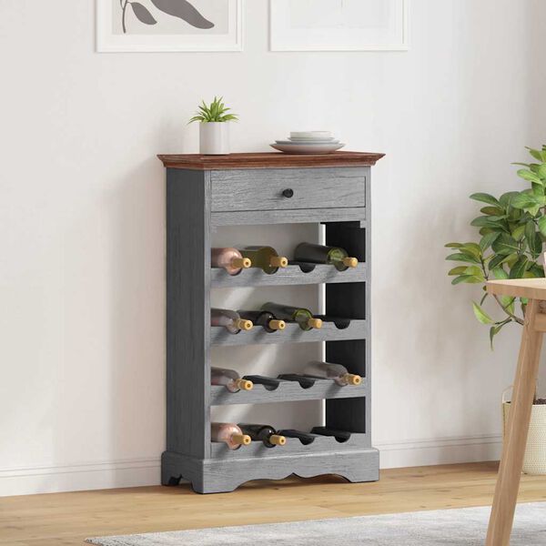 vidaXL ワインラック マホガニー無垢材 55x23x85cm